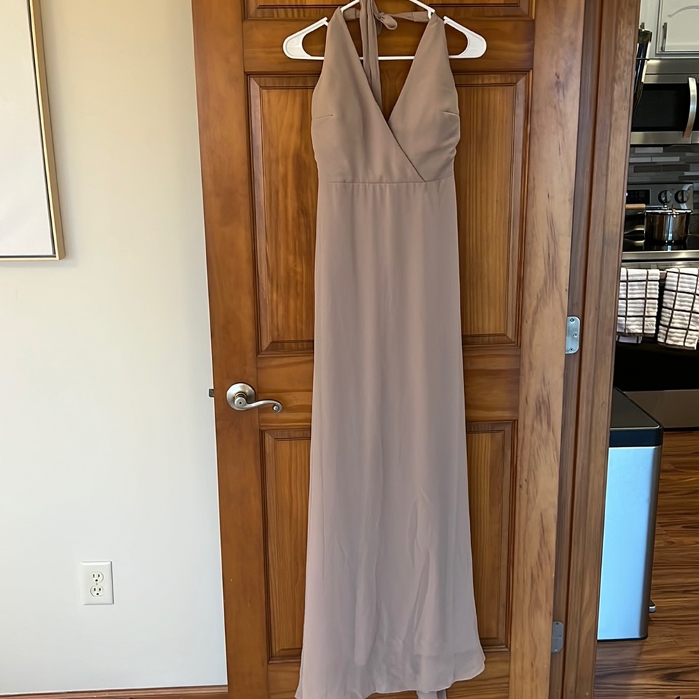 Birdy Grey taupe colored maxi dress size small
